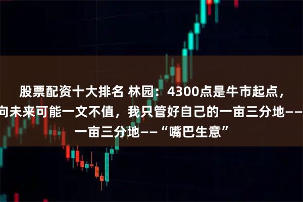 股票配资十大排名 林园：4300点是牛市起点，AI机器人方向未来可能一文不值，我只管好自己的一亩三分地——“嘴巴生意”